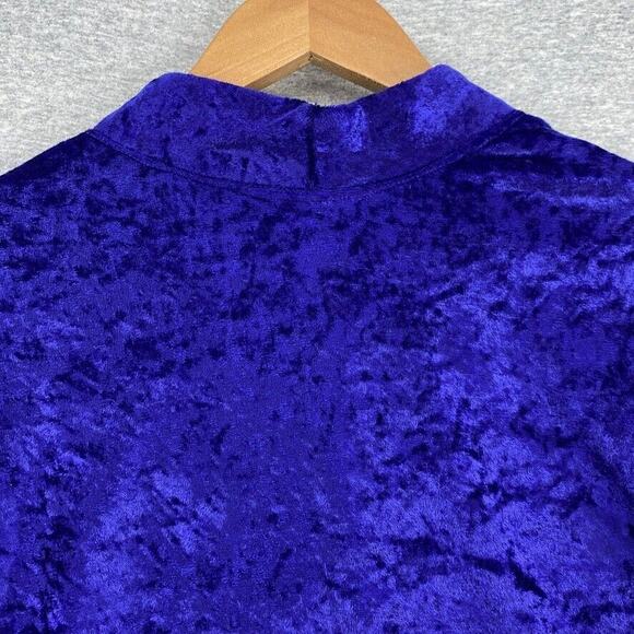 Vintage Granada Pajama Set Womens Medium Purple Crushed Velour Lounge Pants Top - Picture 14 of 16